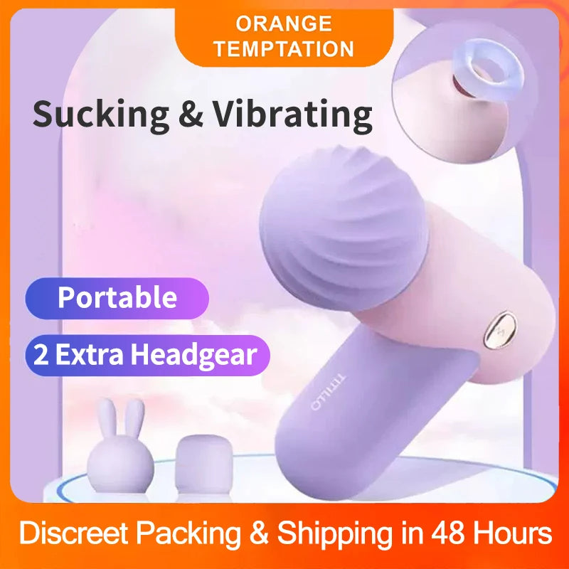 2 in 1 Sucking Av Wand Vibrator For Women - Vibegg