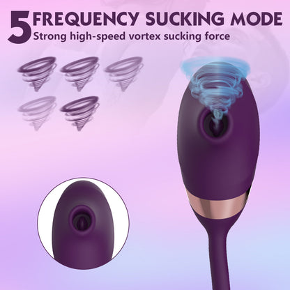 10 Frequency Sucking Telescopic Vibrator