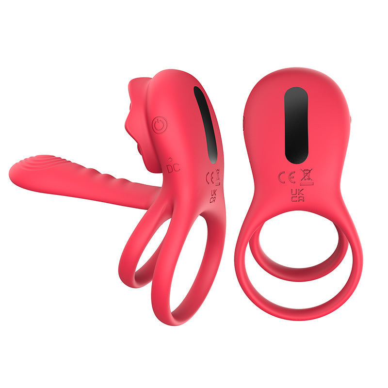 Rose Cock Ring Vibrator Clit Stimulator Couple Toy Upgraded Version