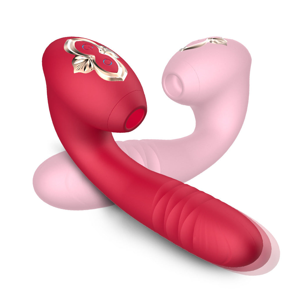 Sucking Vibration Telescopic Vibrator Female Erotic Masturbation Device Adult Products - Vibegg