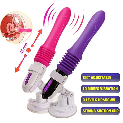 Automatic Hands Free Thrusting Dildo Vibrator G-Spot Stimulation Massager - Vibegg