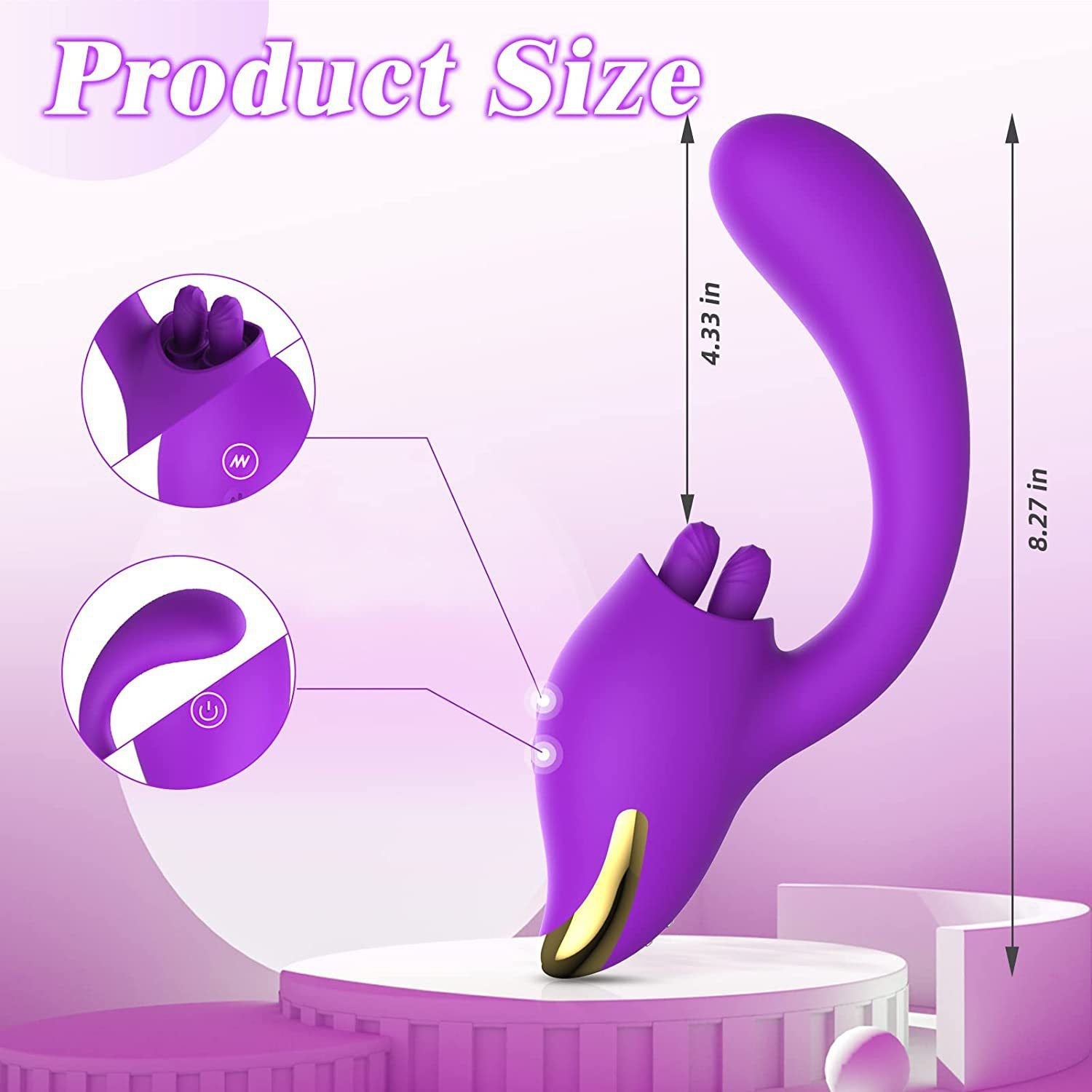 Clitoral double tongue licking G-spot vibrator - Vibegg