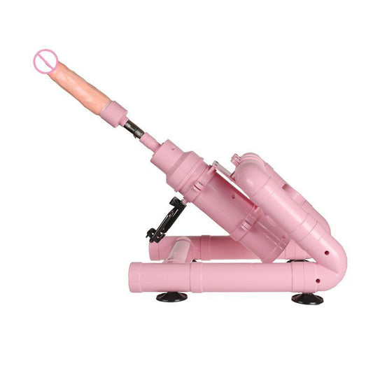 Pink Wire-controlled Telescopic Silent Dildo Machine - Vibegg