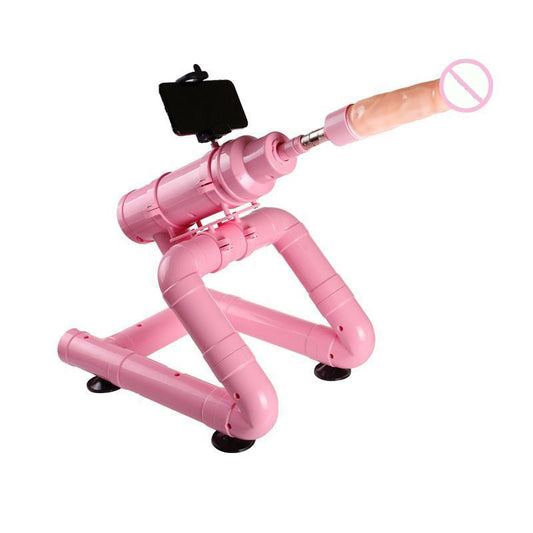 Pink Wire-controlled Telescopic Silent Dildo Machine - Vibegg