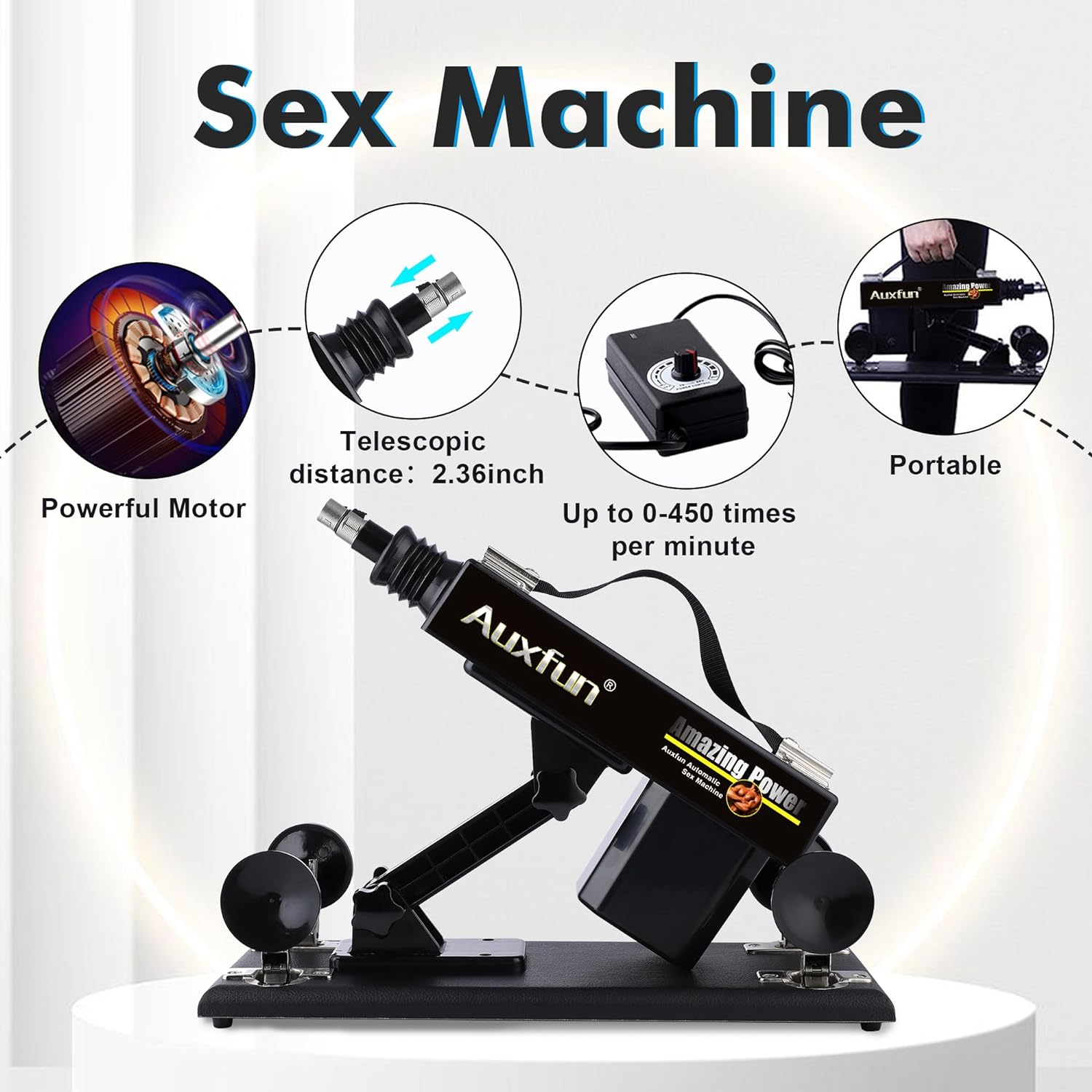 Sex machine with suction cup adapter automatic dildo machine - Vibegg