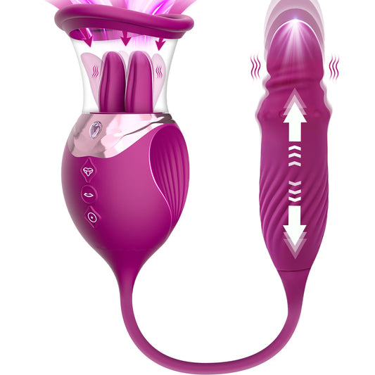 4-in-1 multifunctional rose vibrator - Vibegg