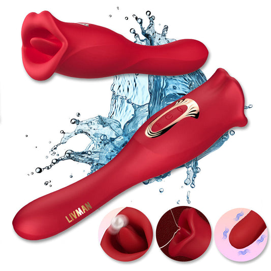 3in1 tongue vibrator LIVMAN E-99 with 10 licking-biting and 10 vibration modes - Vibegg