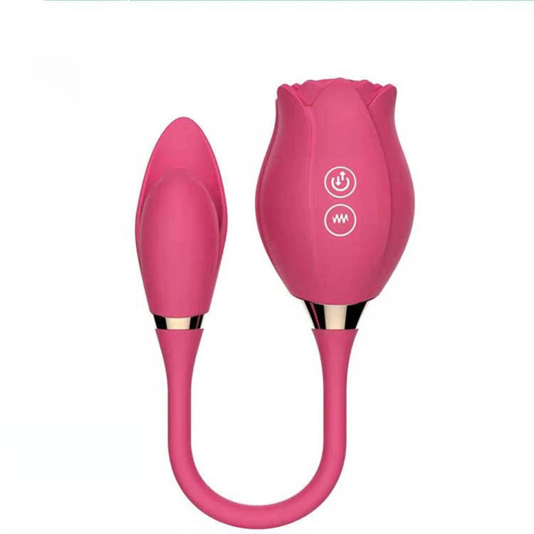 Double headed rose sucking vibrator - Vibegg