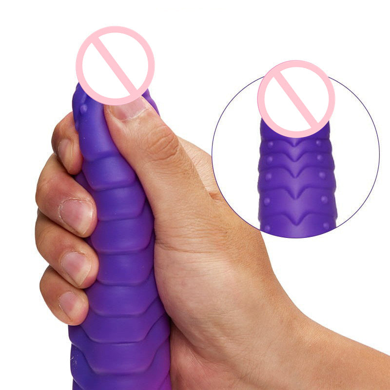 Telescopic Dildo Silicone Realistic Big Fake Penis Dildo Vibrator - Vibegg