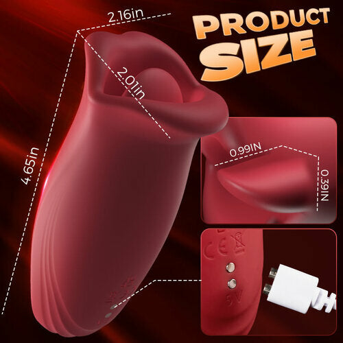 Tongue licking multi-frequency vibration bite licking mouth fun vibrator - Vibegg