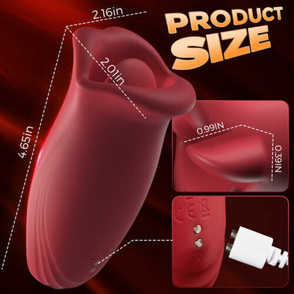 Tongue licking multi-frequency vibration bite licking mouth fun vibrator - Vibegg