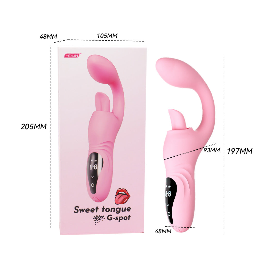 Half Curved Sweet Tongue G-Spot Heating Vibrator - Vibegg