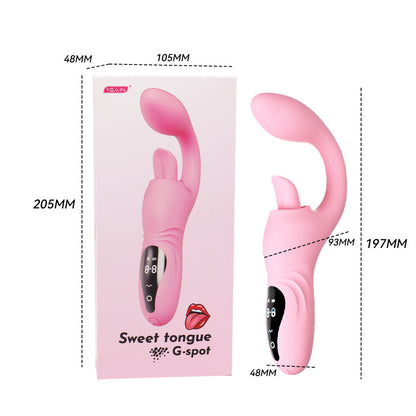 Half Curved Sweet Tongue G-Spot Heating Vibrator - Vibegg