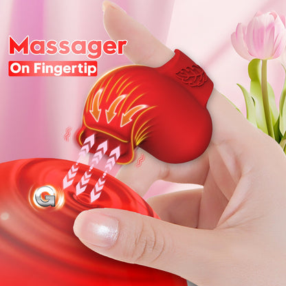 Rose finger wearing vibrator - Vibegg