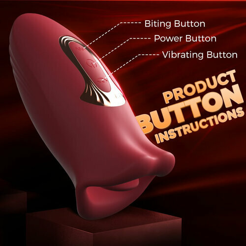 Tongue licking multi-frequency vibration bite licking mouth fun vibrator - Vibegg