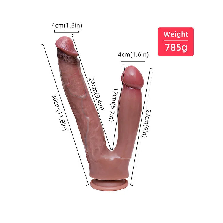 Double Penetration Silicone Allovers ThrustingDildo - Vibegg