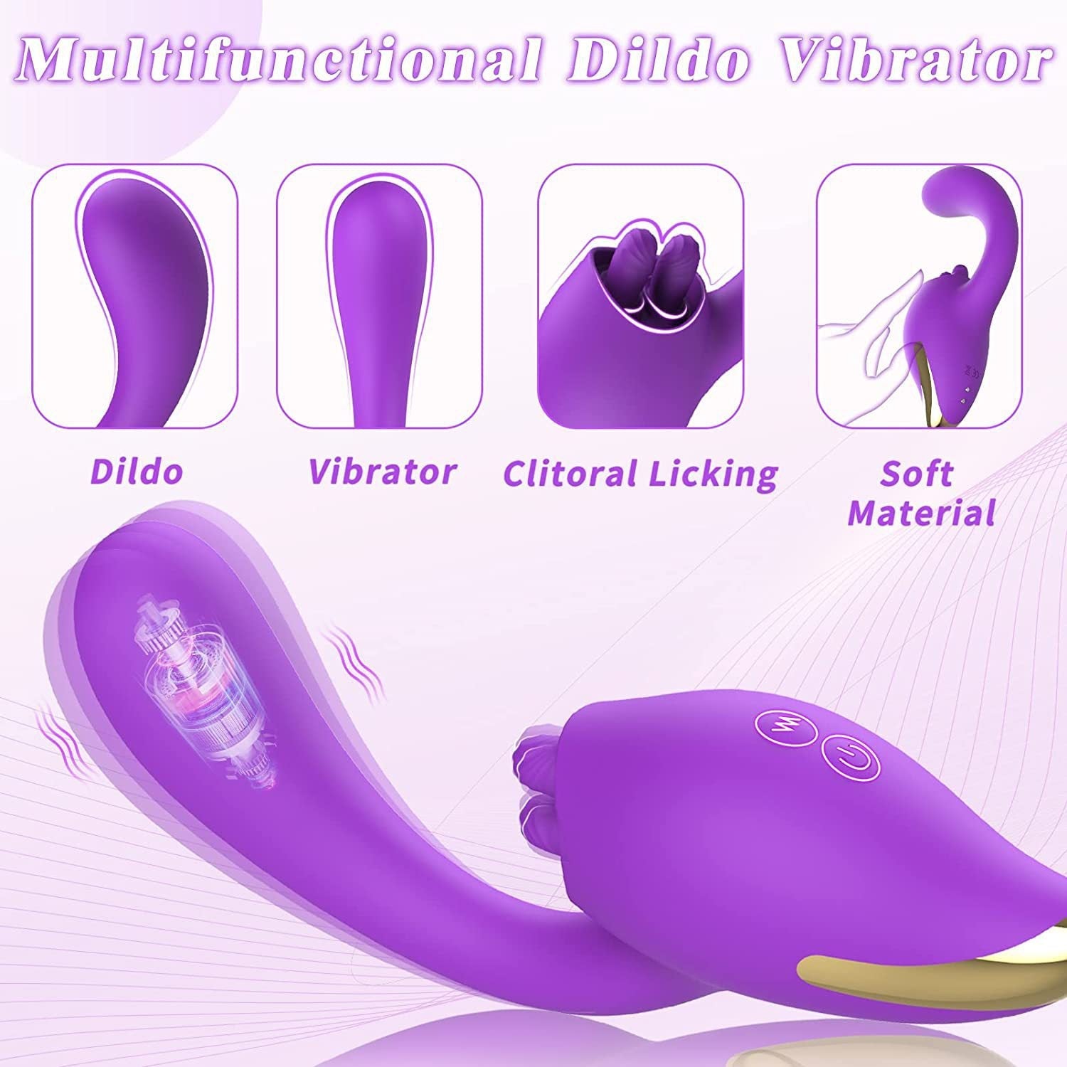 Clitoral double tongue licking G-spot vibrator - Vibegg