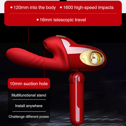 Suction sex machine with suction cup and remote control - Vibegg