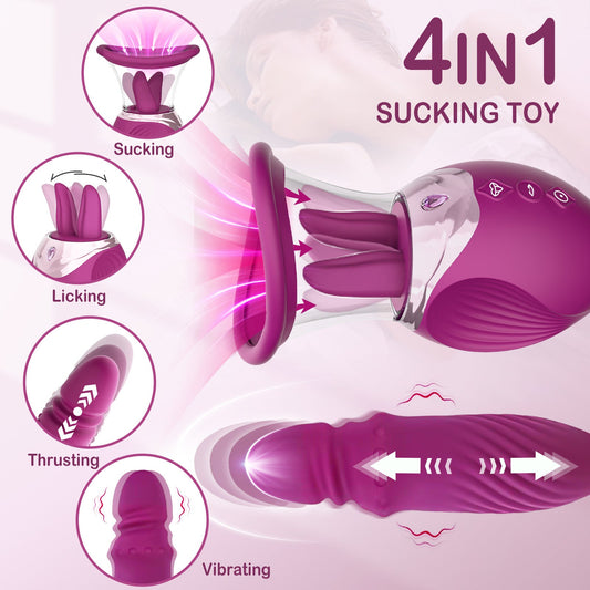 4-in-1 multifunctional rose vibrator - Vibegg