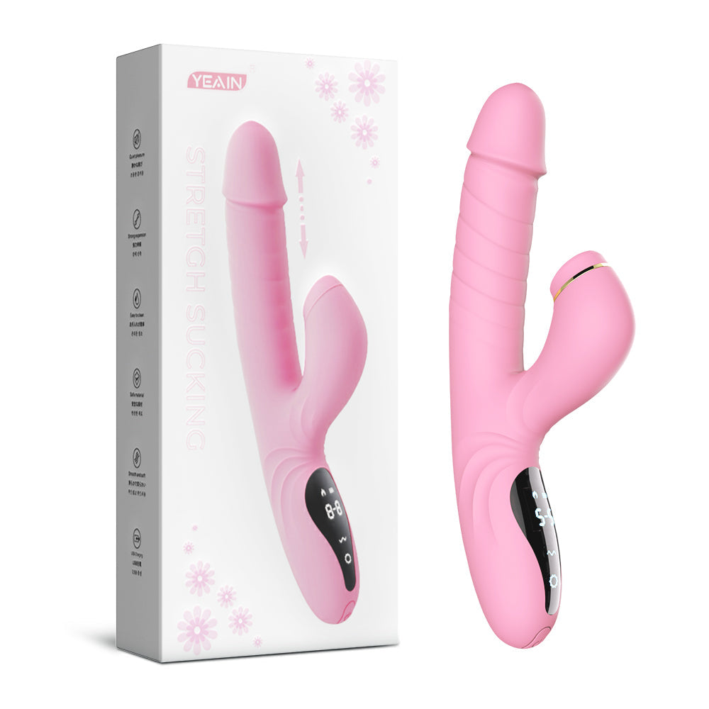 Stretch sucking Vibrating G spot AV Stick Penis Female Sex Masturbation Toy - Vibegg