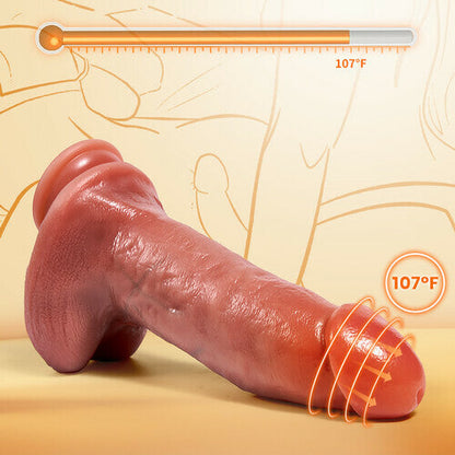 Thick Thrusting Vibrating Heating Realistic Dildo with Strong Suction Cup and Remote Control - Vibegg