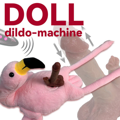 Plush Dildo Machine Thrusting Licking Dildo Machine Sex Toy With Remote Control