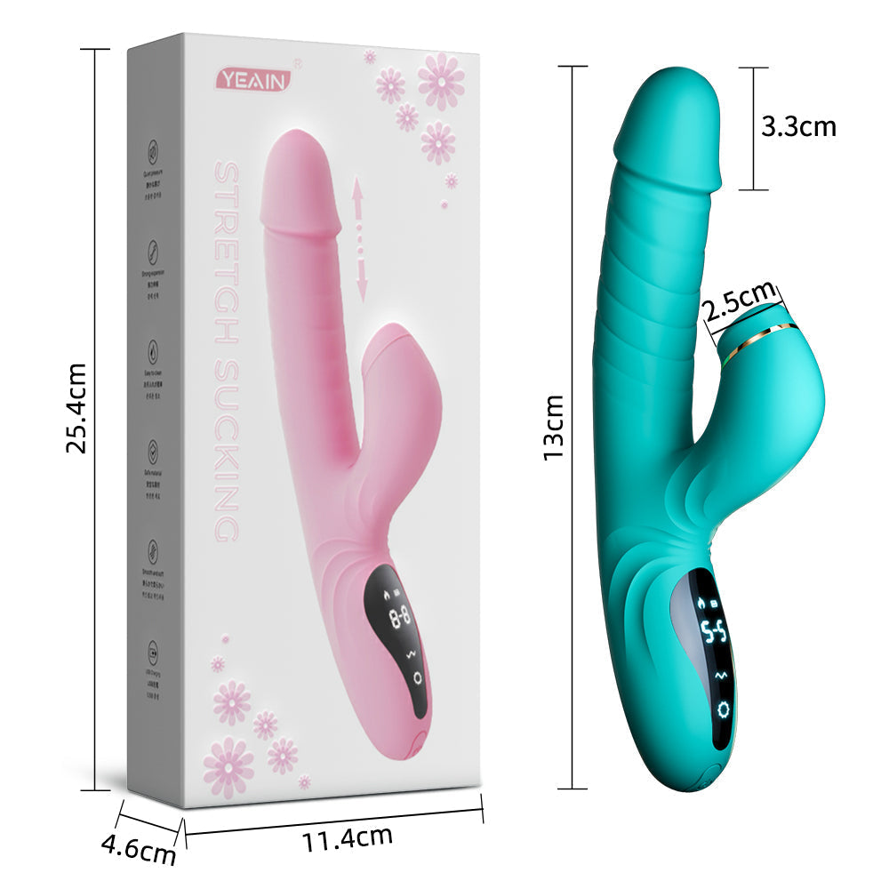 Stretch sucking Vibrating G spot AV Stick Penis Female Sex Masturbation Toy - Vibegg