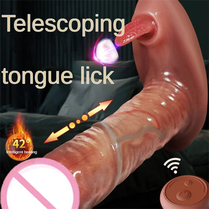 Thrusting Dildo Vibrator Realistic Wearable Clit G-Spot Massager - Vibegg