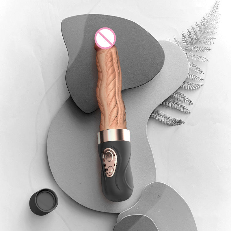 Automatic telescopic peristaltic  thrust and heated artificial dildo - Vibegg