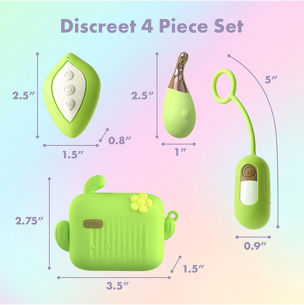 Clitoral Stimulator  Sucking Vibrating massager for women BLOOMING BLISS GREEN BLUSH - Vibegg