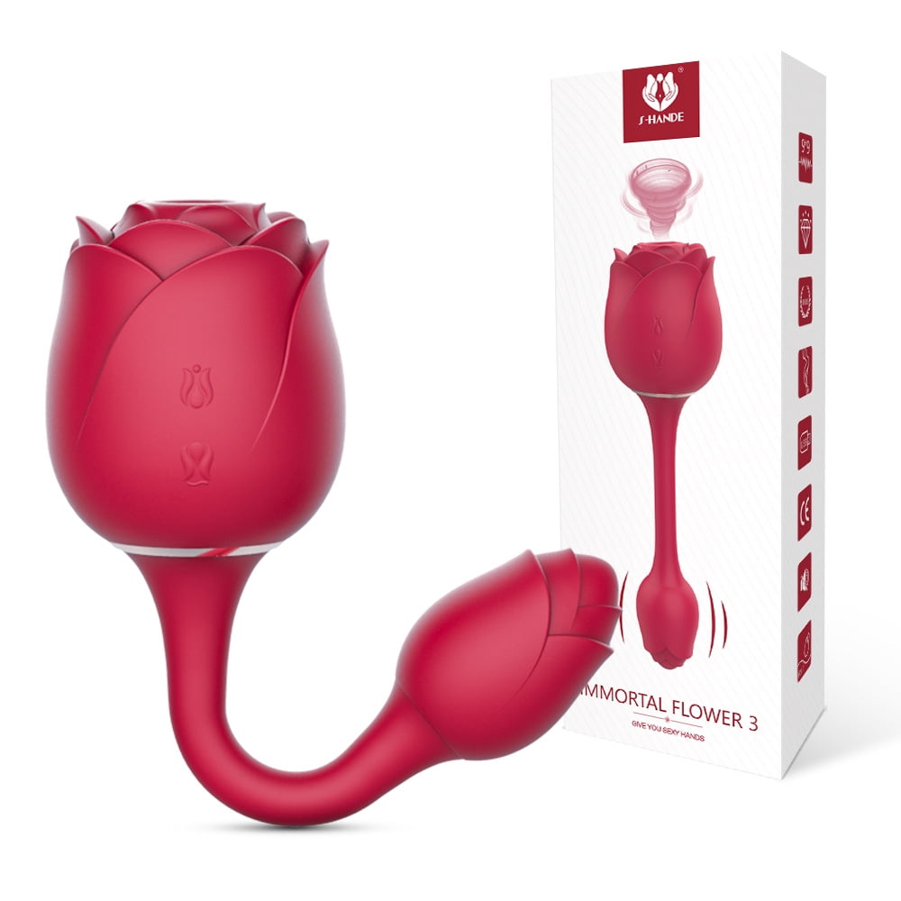 Licking Tongue G Spot Rose Sex Toys for Women Adult Toy Vibrating Butt Plug Anal Vibrator - Vibegg