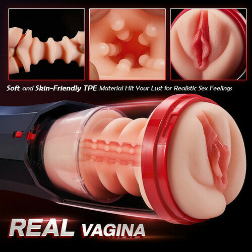 Lifelike Automatic 5 Thrusting 10 Vibrating Vocable Masturbator