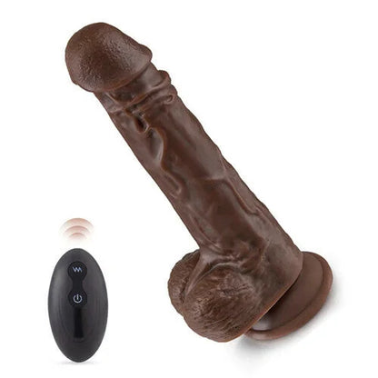 K05 Emulated Black Coffee Masculine Wireless Telescopic Rotating Vibrating Rod - Vibegg