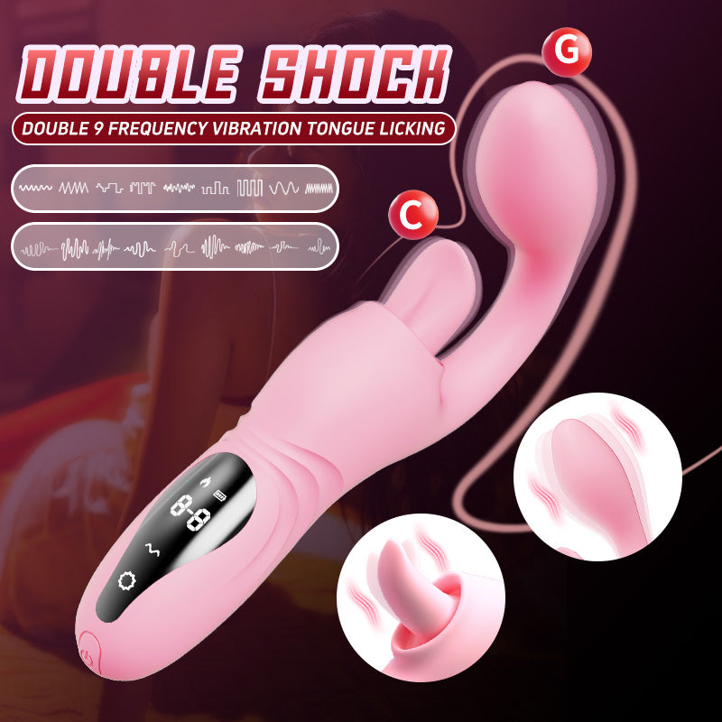 Half Curved Sweet Tongue G-Spot Heating Vibrator - Vibegg