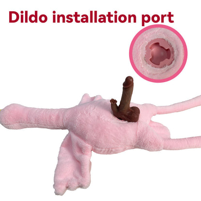 Plush Dildo Machine Thrusting Licking Dildo Machine Sex Toy With Remote Control