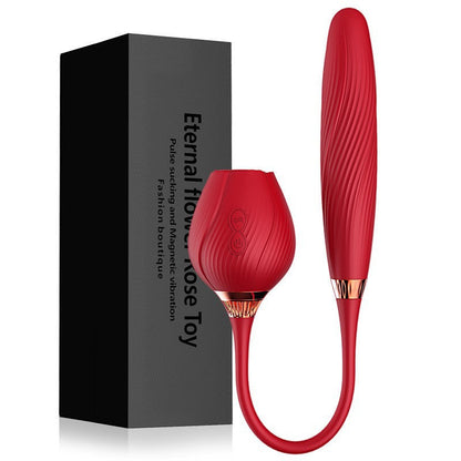 Rose vibrator fully automatic telescopic impact masturbation device - Vibegg