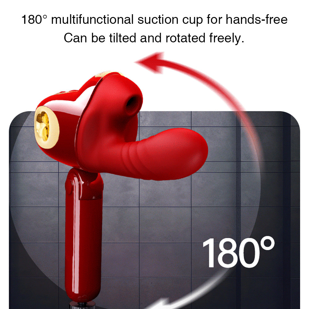 Suction sex machine with suction cup and remote control - Vibegg