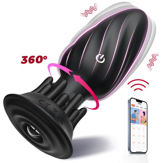 toyshcool wick base rotating and vibrating anal plug APP version - Vibegg