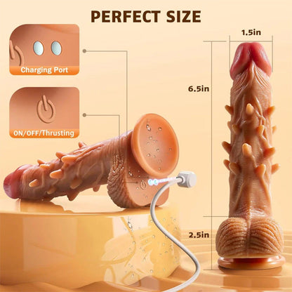 3 Thrusting & 9 Vibration G Spot Anal Stimulation Heating Dildo - Vibegg