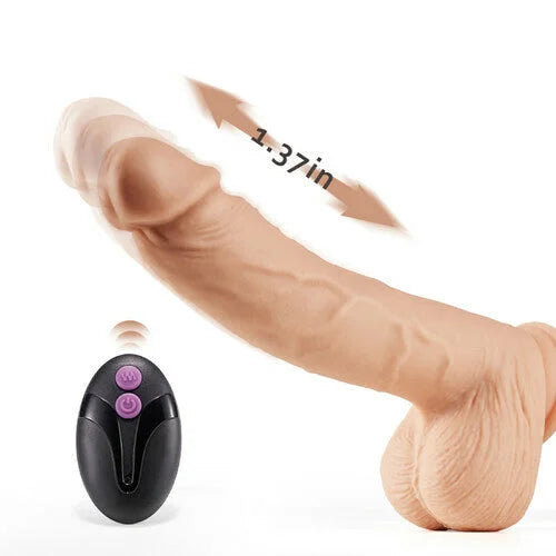 Rotary Telescopic Thrust Dildo Rocking Toy Vibration Stimulation Clitoris Anus Uterine Cavity Lifelike Strong Sucker - Vibegg