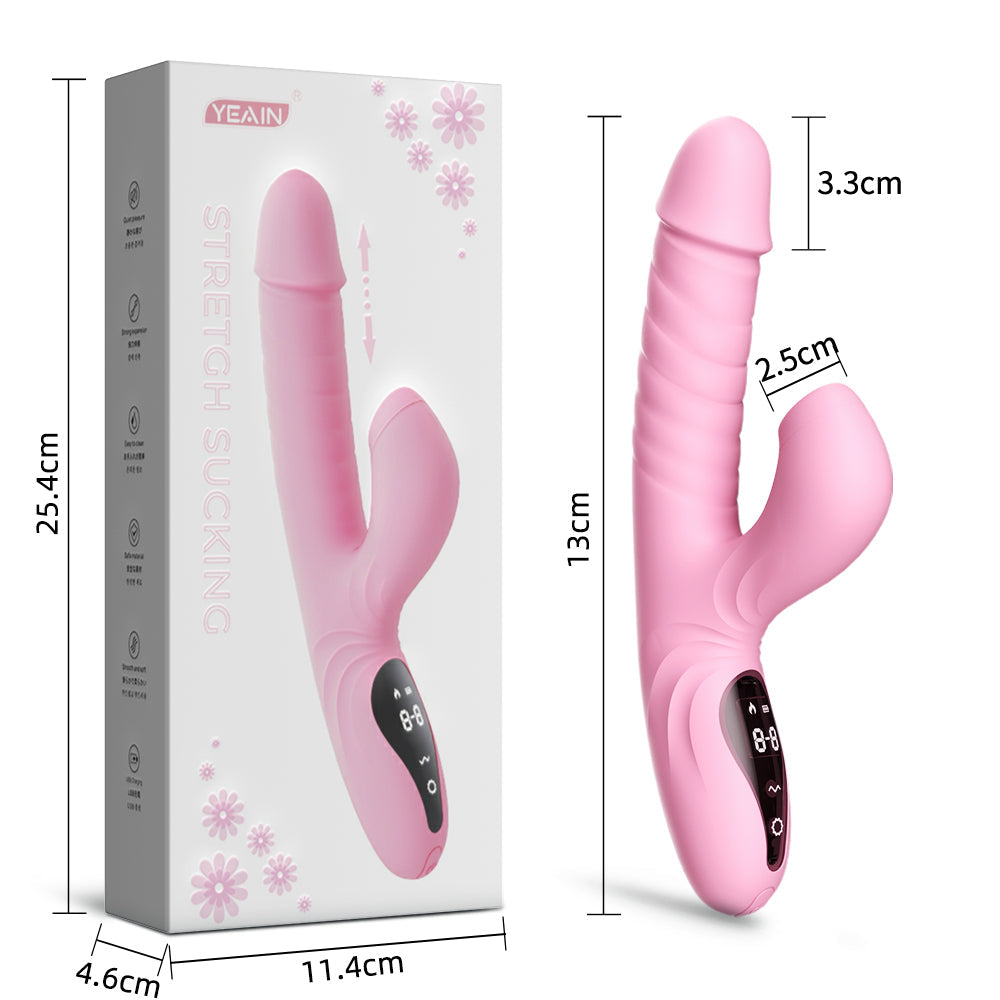 Stretch sucking Vibrating G spot AV Stick Penis Female Sex Masturbation Toy - Vibegg