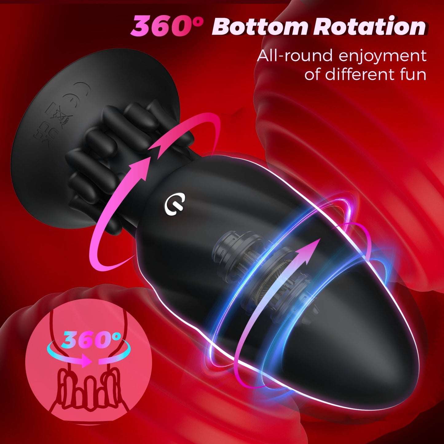 toyshcool wick base rotating and vibrating anal plug APP version - Vibegg