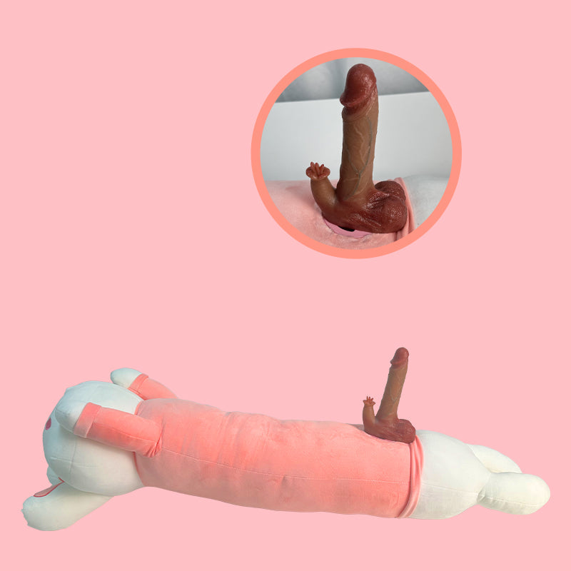 Plush Dildo Machine Thrusting Licking Dildo Machine Sex Toy With Remote Control