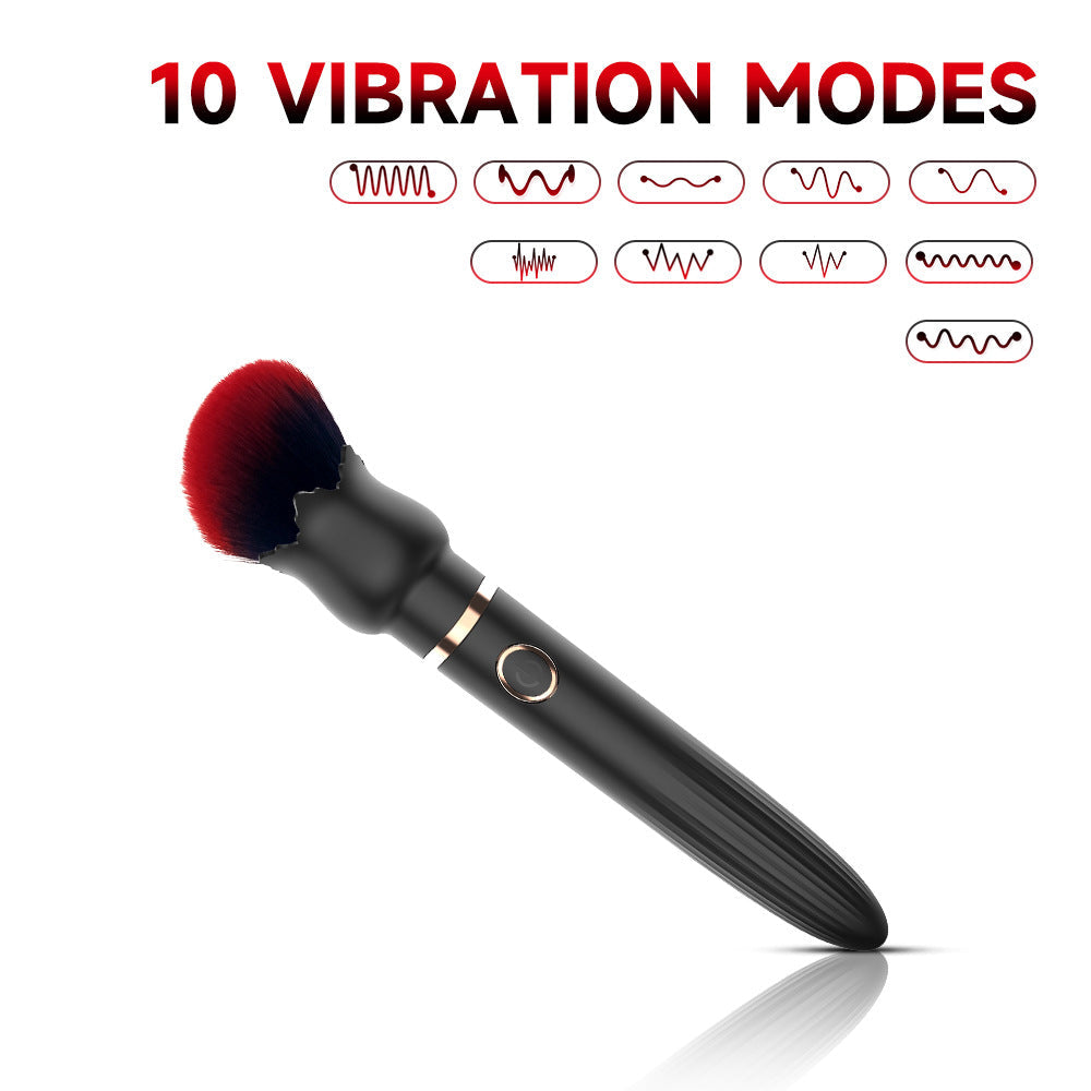 Makeup Brush 10 Frequency Vibration Masturbation Stick - Vibegg