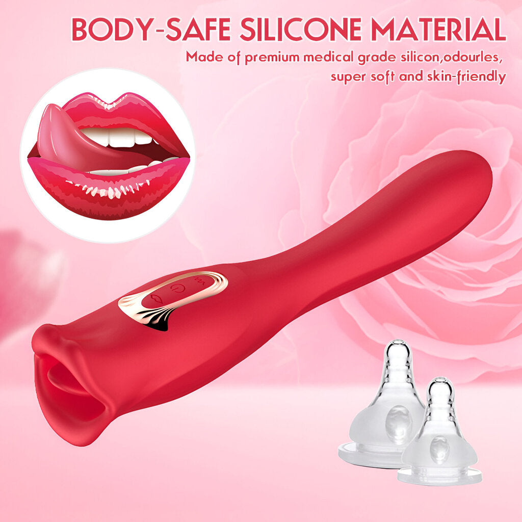 3in1 tongue vibrator LIVMAN E-99 with 10 licking-biting and 10 vibration modes - Vibegg