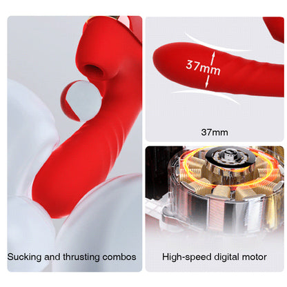 Suction sex machine with suction cup and remote control - Vibegg