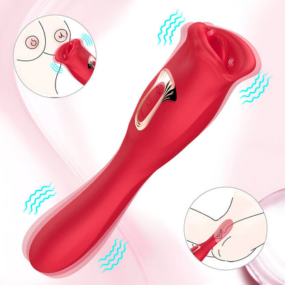 3in1 tongue vibrator LIVMAN E-99 with 10 licking-biting and 10 vibration modes - Vibegg