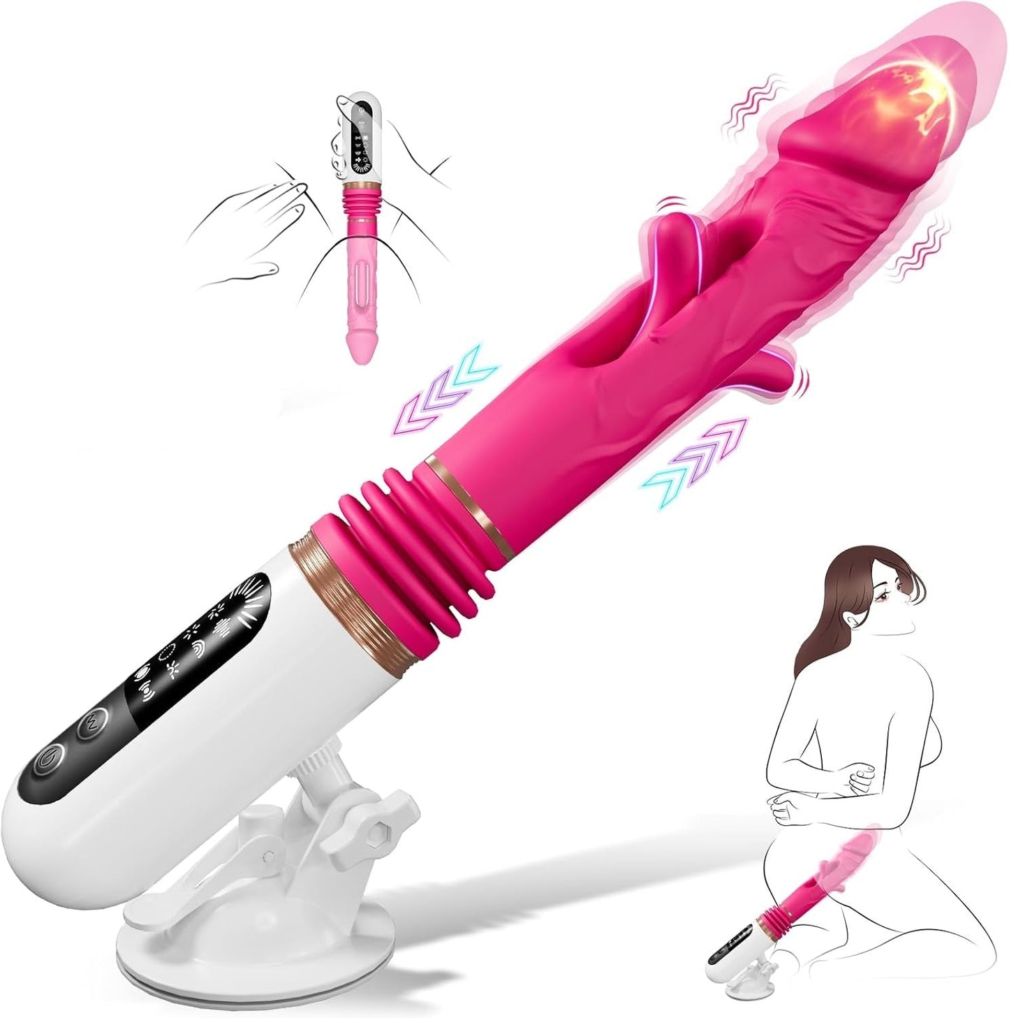 Telescopic Thrust Dildo Machine With 5 Thrusts And 8 Vibration Modes - Vibegg