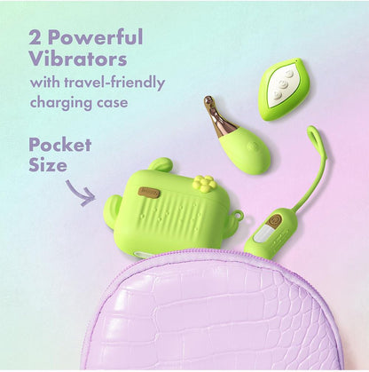 Clitoral Stimulator  Sucking Vibrating massager for women BLOOMING BLISS GREEN BLUSH - Vibegg