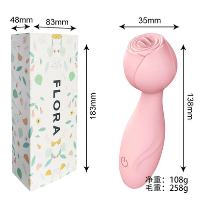 Pink Rose Tongue Clitoral Vibrator - Vibegg